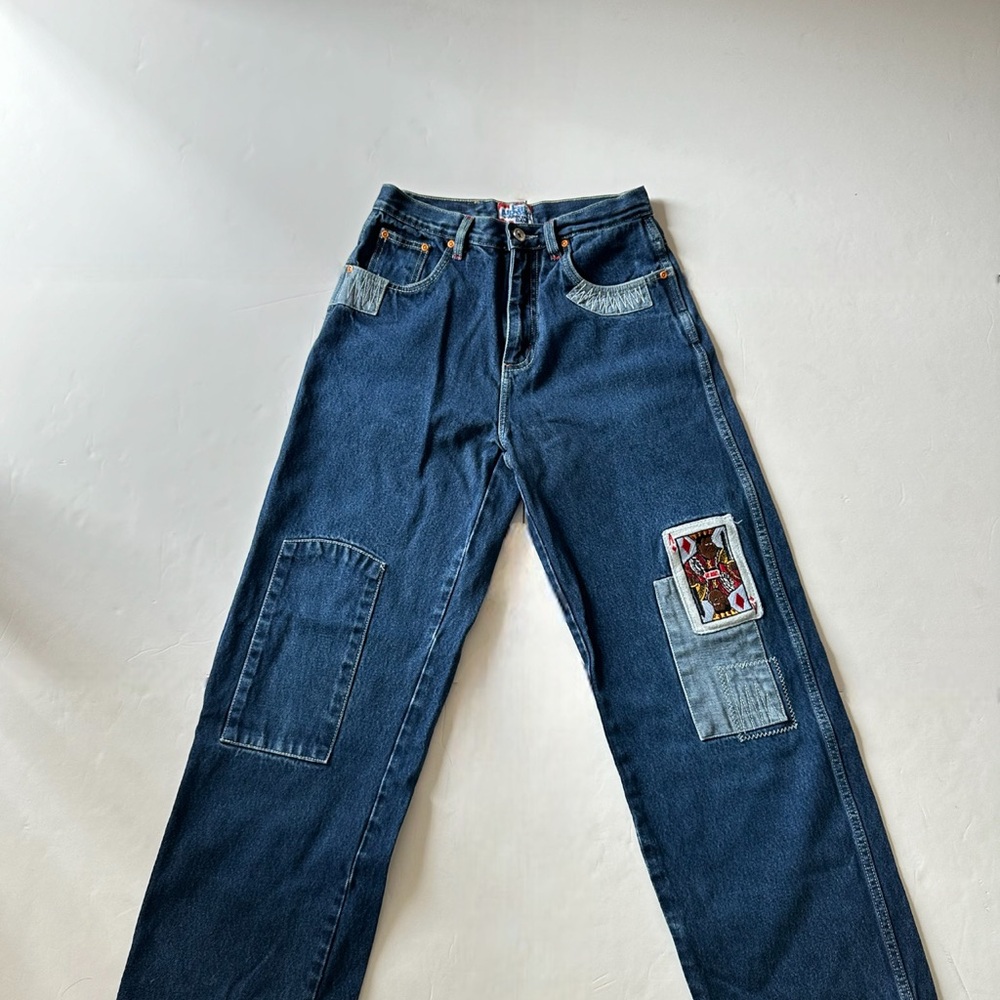 Y2K Platinum FUBU Fat Albert x The Junk Yard Gang Hip Hop Jeans (27 x 28)